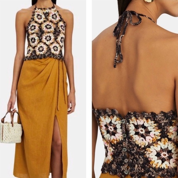 SEA NEW YORK Crocheted Wool-blend Halter Top - Picture 2 of 4